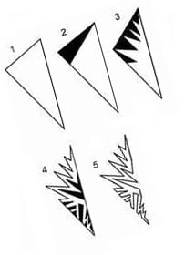 2 template for cutting snowflakes from paper