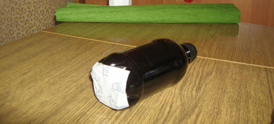 Adhesive Tape to plastic bottle