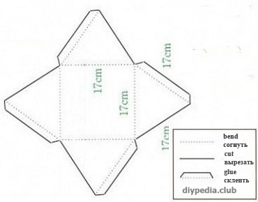 шаблон пирамиды из бумаги