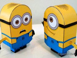Minions Dave and Stewart from paper