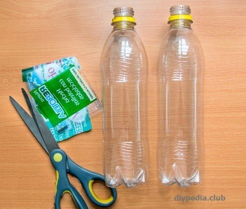 снимаем этикетки с пластиковых бутылок