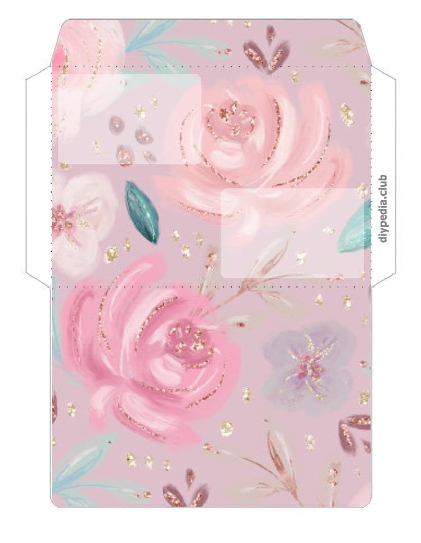 Floral envelope templates for printing (issue 2) • DIYpedia