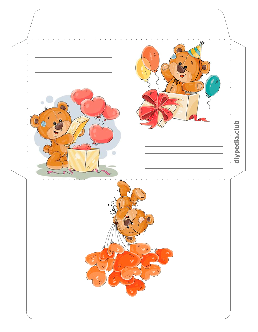 holiday envelope template for writing