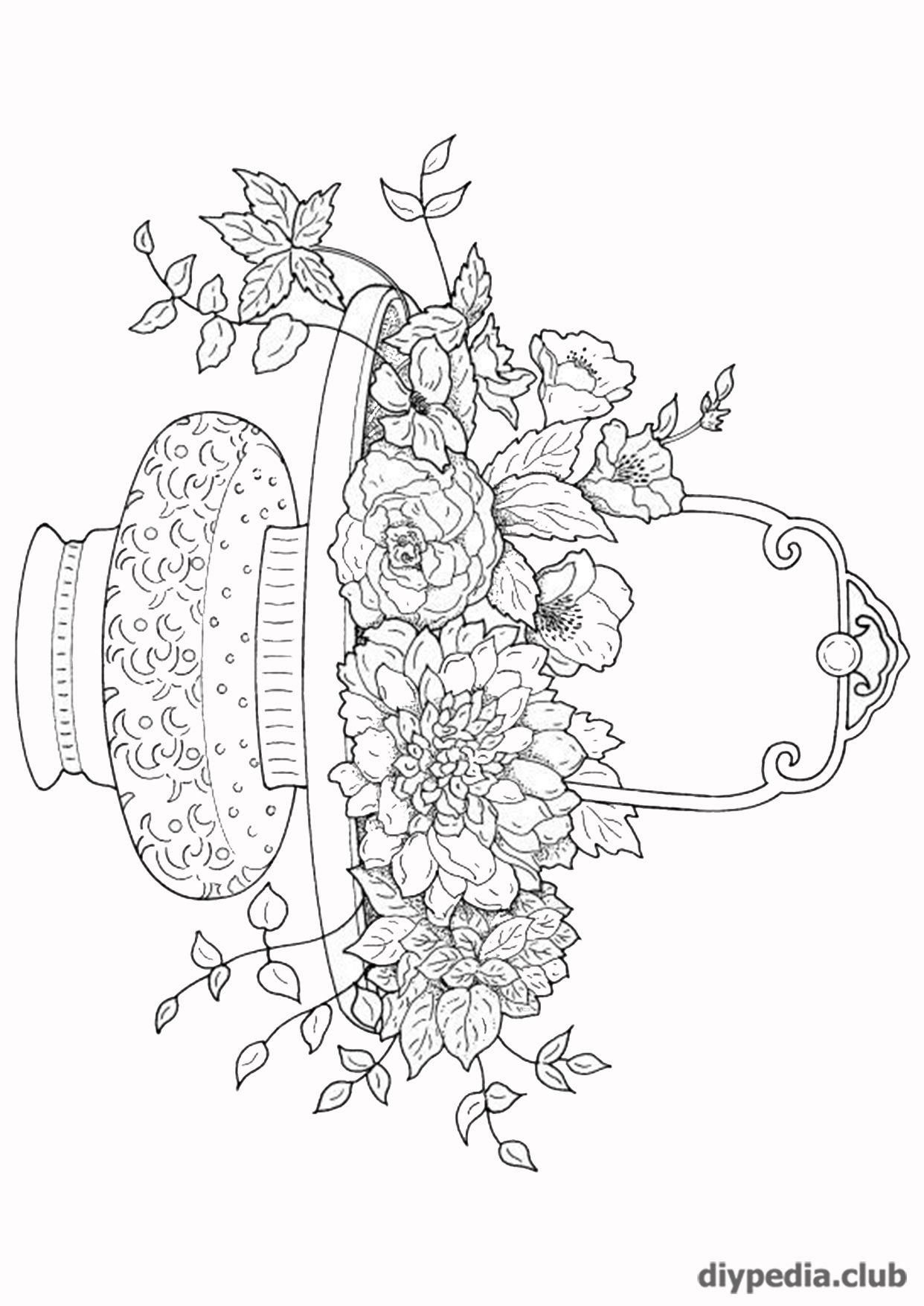 Картинка-раскраска "цветы" на А 4